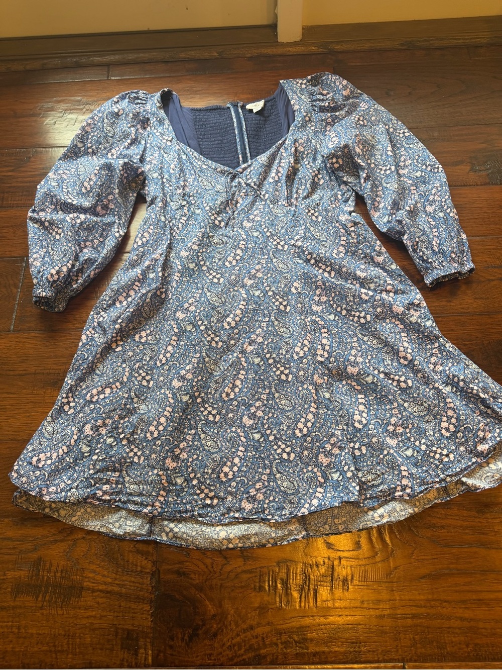 J.Crew x Liberty of London Bourton Bloom Sweetheart Long Sleeve Dress Size 14 - Picture 6 of 12